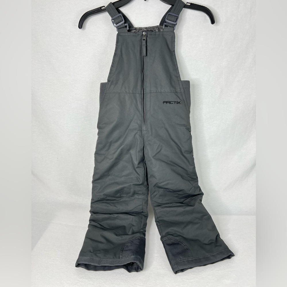 Arctix Snowpants 4T Youth Kids Bib Overalls Winter Snow Ski Pants Gray Toddler